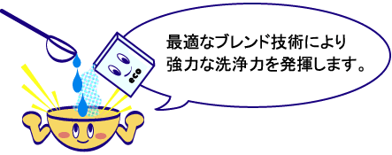 溶かす液体を変えると、1回の洗浄で洗浄力+液体の性質が期待できる